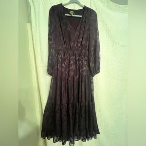 Taylor Purple Long Sleeve Dress